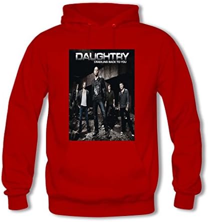 Xiaos Printing Daughtry O Neck Compression DIY Hoodies For Men Large Red