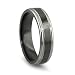 Edward Mirell Gray and Black Titanium Ring [R336B]