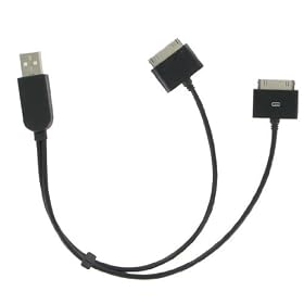 KitSound Apple Twin Sync Connector Cable for iPad 2/3 / iPhone / iPod