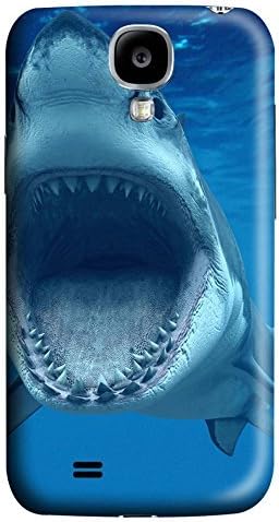 S4 Cases, Galaxy S4 Case, Personalized Great White Shark Hard 3D Case Shock-Absorption Bumper Protective Case Cover for Samsung Galaxy S4