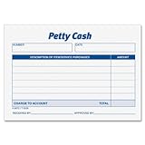Adams Petty Cash Receipt Pad, 1-Part, 5 x 3.5 Inches, 50 Sheets per Pad (ABF9672)