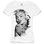 style3 Tattoo Marilyn Monroe T-Shirt Womens hollyw&hellip style3