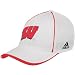 adidas Wisconsin Badgers Coaches White Mesh Stretch Hat