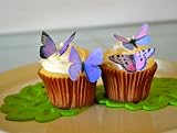 Edible Butterflies © - Small Purple Set of 24 - Cake and Cupcake Toppers, Decoration