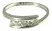 9ct White Gold Ladies 1/4Carat Diamond 5 Stone Bypass Twist Ring