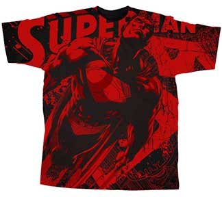  Superman Man and Shield Mens Black T-shirt