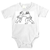 Onesie with black and white, sports, Japan, sumo wrestling, fighting, men, Asia