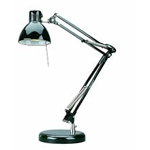 Lite Source LS-3202BLK Flex Halogen Desk Lamp, Black
