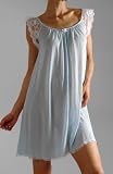 Amanda Rich Lace Cap Sleeve Knee Length Nightgown (106)