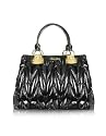 Miu Miu Matelasse' - Black Patent Tote Bag