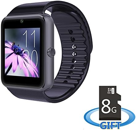 MSRM MSO8 Sweatproof Smart Watch Phone for iPhone and Android SmartPhones Include 8G Micro SD Card (Black)