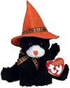 TY Halloweenie Beanies Screams black cat