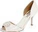 Badgley Mischka Women's Lacie Open-Toe Pump,White Satin,7.5 M US