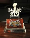 Super Bowl XLV Packers & Steelers Dueling Business Card Holder in Gift Box