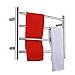 SHARNDY Electric Towel Warmer Curve Towel Bars ETW29 Polish Chrome Hard-Wired and Wall-Mounted, 4 Heated Bars, hot Towel Rack