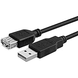Insten USB 2.0 A-A Cable M/F Extension , 25FT Black