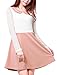 Allegra K Ladies Slipover Doll Collar Semi Sheer Detail Dress S Light Pink