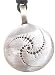 Fibonacci Chaos Spiral Pewter Pendant Necklace