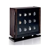 Orbita Avanti 12 Watch Pedestal Winder In Macassar/Carbon Fiber