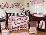 JOJO Designs Pink Toile Pink & Brown 9pc Crib Set