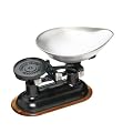 Natural Elements Cast Iron Scale with Black Body & Acacia Wood Stand