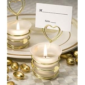 HEART CANDLE PLACE CARD HOLDER - HEART DESIGN CANDLE HOLDER FAVOR PLACE CARD HOLDER, Quantity of 20...