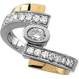 14K Two Tone Gold Diamond Right Hand Ring