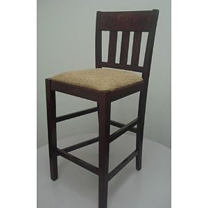 Skillman Beech Wood Dining - Kitchen Bar Stool - Counter Height - Dark Mahogany by Euro Select