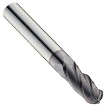 Niagara Cutter CNCB430 Carbide Ball Nose End Mills, Inch, Weldon Shank, TiAlN Finish, Roughing and Finishing Cut, 30 Degree Helix, For Use With All Materials