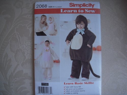 Simplicity Sewing Pattern 2068: Learn To Sew Toddler's Costumes, A (1/2-1-2-3-4)
