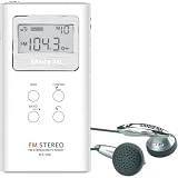 Sangean Dt-120 White Pocket Am/Fm Digital Radio (White)