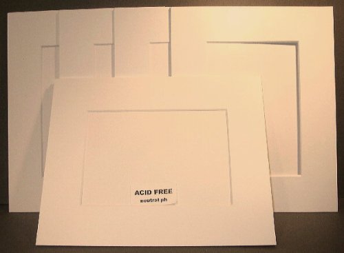 SET of 10 - GREATPACK 11x14 Antique White Single Mats- fit 8x10 photo art