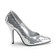 Womens Classic Pump Shoe 5 Inch Sexy High Heels Silver Sequins