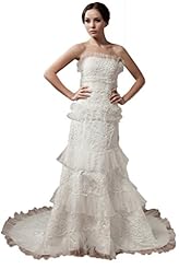 Organza Lace-Up Open-Back Bandage Dress/Wedding Dress 