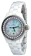 Oniss #ON815-L Women's Austrian Crystal Bezel White Ceramic Watch