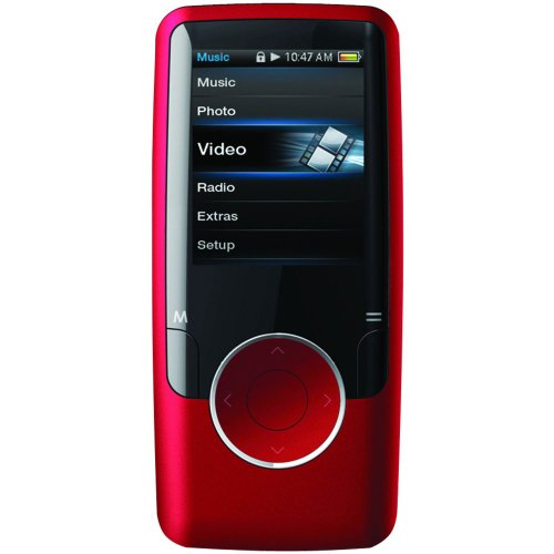 Coby MP620-8GRED 8 GB 1.8-Inch Video MP3 Player with FM Radio (Red)