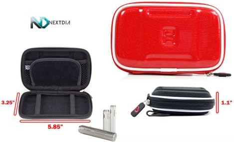 E Cig Case for Joytech Ego-C Twist Tank (Scarlet Red luster) Universal Fit Including Carabiner Hook for Keys and NextDia â„¢ Velcro Cable Tie