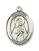 Sterling Silver St. Rita of Cascia Medal Pendant with 24" Stainless Steel Chain in Gift Box