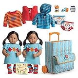 American Girl Bitty Twins Collection Doll Set - medium skin, dark brown hair girls