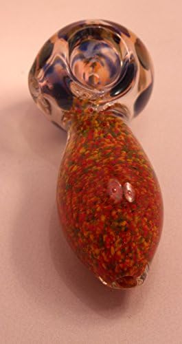 4.5" Java Lava Cutie Heavy Frit Glass Spoon Pipe