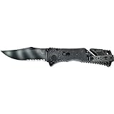 Trident Tigerstripe Half Serrated Folding Knife