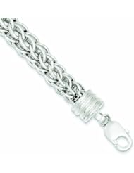 Genuine .925 Sterling Silver Fancy Bracelet 30.3 Grams 8 Inch Length. 100% Satisfaction Guaranteed.