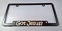 Inspirational - Got Jesus? - Plastic License Plate Frame - Black
