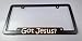 Inspirational - Got Jesus? - Plastic License Plate Frame - Black