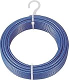 ＴＲＵＳＣＯ　メッキ付ワイヤーロープ　ＰＶＣ被覆タイプ　Φ４（６）ｍｍＸ２０ｍ　2134942 CWP4S20