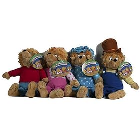  Set of 4 Berenstain Bears 12 inch Tall Plush Figures