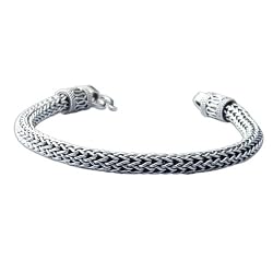 Indian Bracelet Sterling Silver Jewellery from India 8 Inches