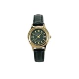 DeCave 010193160 - Montre Femme Plaqu&eacute; Or 25 mm - Bracelet en Cuir - Miyota 7T35 - 3 ATM