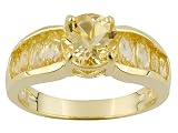 1.49CTW CITRINE 18KT OVER STERLING SILVER RING