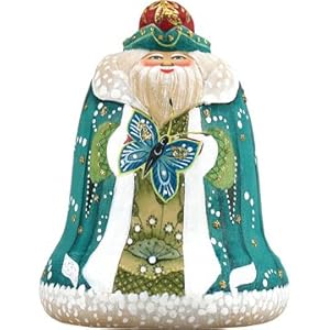 #!Cheap G.DEBREKHT / RUSSIAN GIFT Santa With Butterfly Ornament - Russian Hand Crafted Hand Painted Folk Art 623231-GDB